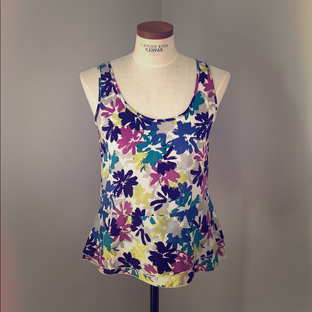 Painted Floral Tiered Tank